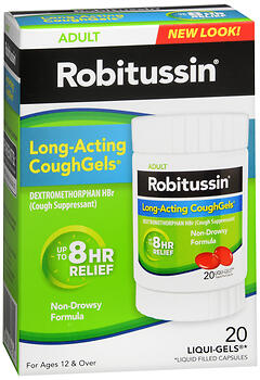 Robitussin- 15 mg Dextromethorphan; 20 capsules